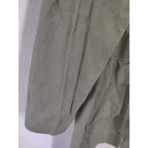 Aliya Wanek Evelyn Jacket Sage Coconut Buttons Size S Hemp-Cotton Oversized - Picture 8 of 8